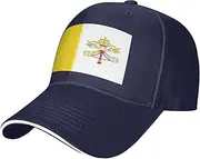 [SSIULUS] Vatican Flag Casquette Cap Hats,Trucker,Baseball Cap with Snapback,Perfect for Summer,Golf