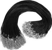 100PCS 18'' Leather String Charms Necklace Cords Wholesale Rope Bulk Lot Cords