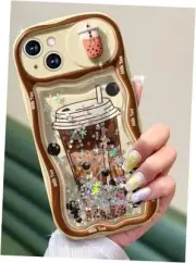 for iPhone 15 Case 6.1 Inch - Women Girls for iPhone 15 case Boba Milk Tea