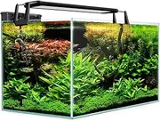 Dynamic Power 70L Starfire Glass Aquarium Fish Tank – Ultra Clear 6mm Glass, 15W LED Light, 3W 250L/H Quiet Filter Pump, Freshwater & Saltwater Compatible