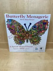 BUTTERFLY MENAGERIE Art by Aimee Stewart Approx. 1000 Pc Puzzle SEALED NEW