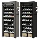 Dustproof Shoes Storage Rack 10 Layers for Home Student Dormitory Office Worker