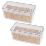 2 Pack Bread Box, Plastic Bread Container, Large Sandwich Holder, Bread Stora...