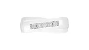 Bevilles Mirage Miracle Channel Men's Ring with 0.10ct of Diamonds in Sterling Silver