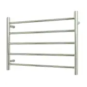 Radiant 12VRTR03 Low Voltage Round Bar Heated Towel Rail - 750 x 550mm - Mirror Polished - Stainless Steel- Bottom Left/Top Right Wiring