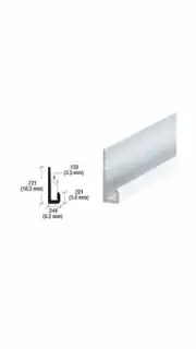CRL D18BA Brite Anodized Aluminum 1/8" J-Channel 144" Stock Length