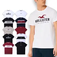 在飛比找momo購物網優惠-【HOLLISTER Co】海鷗 男生 經典刺繡文字 短袖T