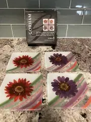 gorham petals And patterns set 4 square tidbit plates 5 in.