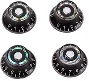GOOHOCHY 4pcs Abalone Shell Round Guitar Knobs Volume Tone Control Knobs for Electric Guitar Gd47