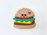 New Cheeseburger Silicone Baby Teether, Cute Hamburger Teething Toy Baby Gift