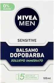 NIVEA MEN Sensitive Aftershave Balm Extra Gentle in Pack of 100 ml, Men's Aftershave with Chamomile Extract and Vitamin E, Beard Balm Sensitive Skin