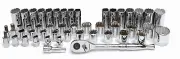 Master Mechanic TV048129 48-Pc. Mechanics SAE/Metric Socket Tool Set, 1/2 In.