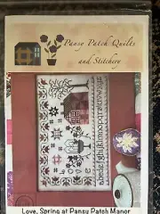 Love, Spring at Pansy Patch Manor by Lori Pengelly Cross Stitch pattern, NEW