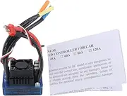 RC Waterproof 120A 4 Poles Sensorless Brushless ESC Speed Controller High Performance with Linear Braking for 1/8 RC Cars Trucks Off Road Vehicles Plastic Aluminum Alloy