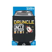 Druncle Like A Normal Uncle Christmas - Funny Novelty Stubby Holder With Base