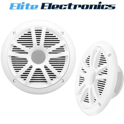 Boss Audio MR6W 6.5" 180W Marine Full Range Speakers White Pair