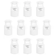 10pcs Plastic Cord Lock, Single Hole Spring Toggle Stopper Cord Fastener, White