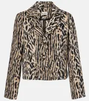 [Rixo] Rixo Leila leopard-print jacket AU 12 brown