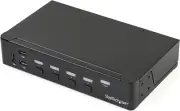 4 Port Displayport KVM Switch - DP KVM Switch with Audio and Built-In USB 3.0 Hu