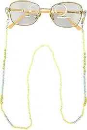 [Generic] Colorful Cream Beaded Eyeglass Chain, Glasses Chains for Women, Beaded Glasses Chain, Handmade Chain for Glasses, Crochet Eyeglass Chain, Eye Jewelry