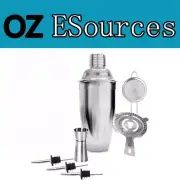 7Pcs Cocktail Shaker Set Quality Mixer Martini Maker Bar Strainer Bartender Kit