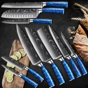 Japanese Kitchen Knife Set Chef Santoku Pairing Bread Utility High Carbon Steel