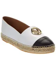 Valentino by Mario Valentino Pineta Leather Espadrille 6 White