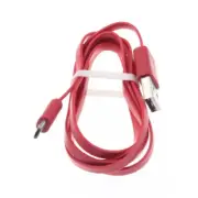 MicroUSB 3ft USB Cable Charger Cord Power Wire Sync Flat Red for Smartphones