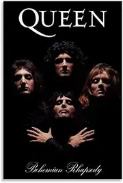 Queen Poster Music Vintage Poster Canvas Painting Wall Art Picture Home Decor Print For Bedroom Living Room Dorm Study Bar Office 12x18inch(30x45cm)