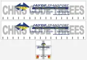 Code 3 Adhesive Vinyl Trailer Decal - Jayde Transport 1/50 1/76 1/148 1/87 1/64