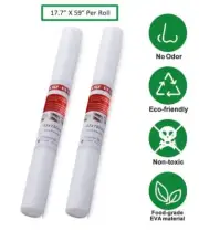 Lot of 2 Rolls Waterproof Anti Slip Shelf Drawer Liner aprx 18" x 59" No Odor