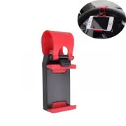 2Pcs Car Steering Wheel Phone Mount Universal Portable-Black Red