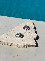[aim'n] Silver Waterproof Drop Hoop Earrings