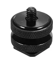 Double Screw Hot Shoe Mount Adapter, Camera Handle Grip with Metal Tripod Screw Flash Shoe, Adjustable Photography Accessory for Enthusiasts, Supports Cameras and Accessories