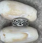 Sterling Silver Swirl Toe Ring, Wave Toe Ring, Midi Ring, Nautical Jewelry