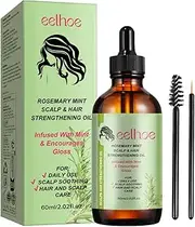 Rosemary Mint Scalp & Hair Strengthening Oil – Nourishing Treatment for Hair Growth, Dandruff Control, and Itch Relief – Suitable for All Hair Types