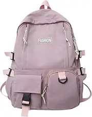[Generic] Middle School Backpack Large Capacity School Bag Backpack Boy Girl Cute Backpack Travel Bag Kids Overnight Bags with Wheels