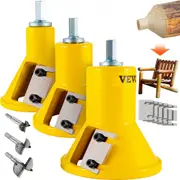 VEVOR Tenon Cutter, 1"/25.4mm & 1.5"/38mm & 2"/50.8mm, Premium Aluminum & Steel Log Furniture Cutter, with Dual Straight Blades & Button Screws Home M