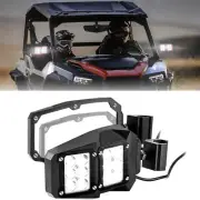 WSAYS Side Rear View Mirrors w/Light For Polaris General Can Am Commander 1000R