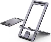 UGREEN Cell Phone Stand for Desk Adjustable Aluminum Holder Foldable Compatible with iPhone 16 Pro Max, Galaxy S24 Ultra, and More 4.7-6.8'' Devices