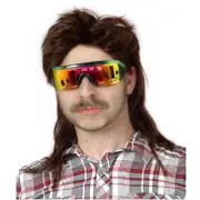 Mullet Wigs for Men Joe Dirt Emo Wig 80s 90s Costumes Fancy Party Accessory C...