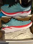NEW! HOKA ONE ONE Clifton 8 Everyday Running Shoes REAL TEAL Size 7D