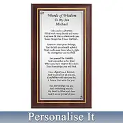 Son's Words Of Wisdom Personalised Wall Decor