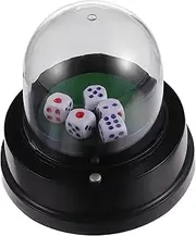 Kisangel 1 Set Electric Dice Cup with Dice Compact Portable Automatic Roller for Party Games Easy to Clean Material for Outdoor Entertainment No Battery