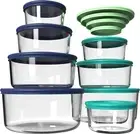 Glass Food Storage Containers with Lids Meal Prep Containers８Pack Reusable round