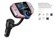 Bluetooth FM Transmitter, Sumind Wireless Radio Adapter Hands-Free Car Kit with