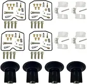 Seals Parts Carburetor Carb Repair Rebuild Kit for Kawasaki for Zephyr 550 ZR550 B ZR 550 1990-1995 Diaphragm Needle Valve Float(Style4)