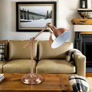 Tinley Desk Lamp in Antique Brass, Antique Chrome, Antique Copper