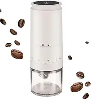 One&One Coffee Grinder, Portable Battery Powered Burr Coffee Grinder with 38 Adjustable Settings, Rechargeable Coffee Bean Grinder with LED Display, for Home Use, Travel Camping