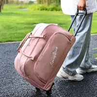 在飛比找蝦皮商城精選優惠-【台灣出貨】旅行袋 韓版 拉桿包 女手提包 防水帆布 行李袋